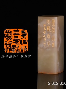 愿保兹善千载为常文学 手工篆刻成品章写意印章闲章老挝石素章