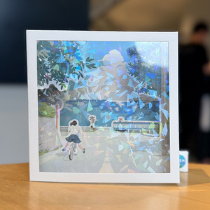 现货原创插画三丽鸥海边风景