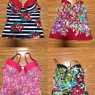 单上衣 泳衣 四款 入XS 34B=75BC考虑 外单钢圈花式 女装