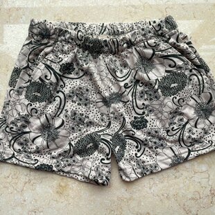 滢光绿 红色印花小短裤 ——运动 家居 孔雀蓝兔仔磨毛家居短裤