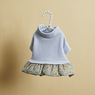 燕子萌宠屋韩国代购 louisdog宠物猫狗秋冬长袖高领拼接打底上衣