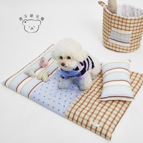 燕子萌宠屋韩国代购louisdog宠物猫狗可拆洗棉毯子棉窝地垫