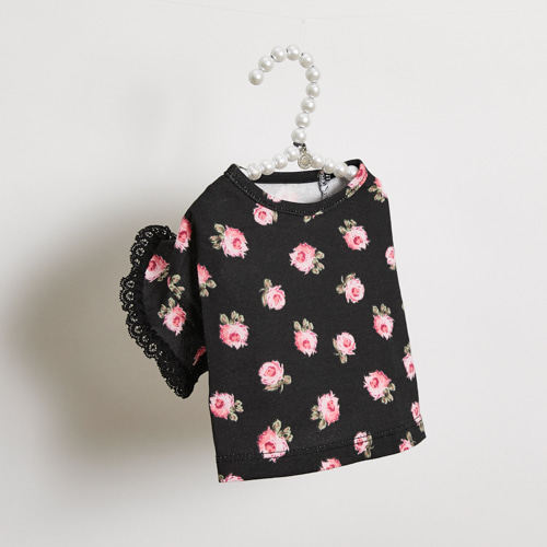 燕子萌宠屋 韩国代购 louisdog 猫狗印花短袖 短版公主上衣XS~XL