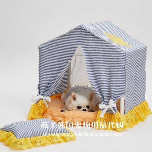 燕子韩国宠物用品代购 louisdog帐篷 猫狗房子小窝 可拆洗纯棉垫