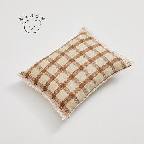 燕子萌宠屋韩国代购louisdog宠物猫狗新款百分百亚麻迷你枕头