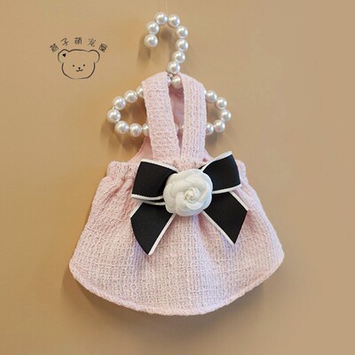 燕子萌宠屋韩国代购cocochien宠物猫狗高级小香风礼服背带裙