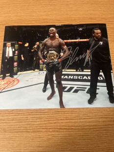 黑龙阿迪萨亚亲笔签名十寸大照片 ufc选手