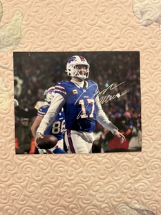 约什阿伦亲笔签名十寸大照片