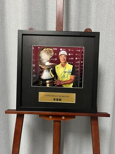 李昊桐親筆簽名十寸裱框大照片 飾畫收藏 擺臺掛墻裝 高爾夫球員