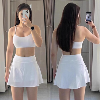 夏日运动防走光裙裤高腰网球裙裤