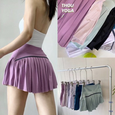防走光网球裙女瑜伽运动百褶裙裤