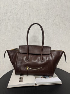 ZOEYLEE 复古头层植鞣牛皮笑脸包 托特包手提通勤包时尚单肩女包