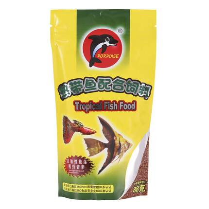 海豚海豚鱼食小型热带鱼饲料凤尾鱼斗鱼微颗粒孔雀鱼粮鱼优