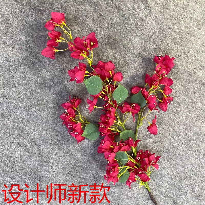 高仿真三角梅花藤攀爬藤蔓花条婚庆拱门装饰假3叉三叶梅落地布景
