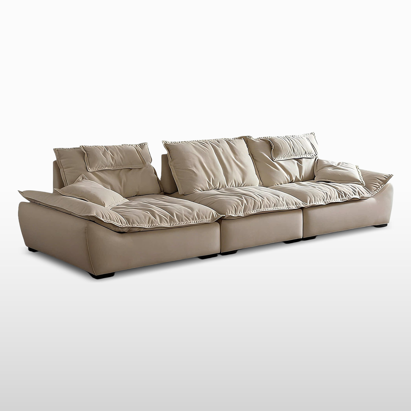 古格 | 大帆船沙发法式直排防磨防刮防猫抓可拆洗磨砂布沙发