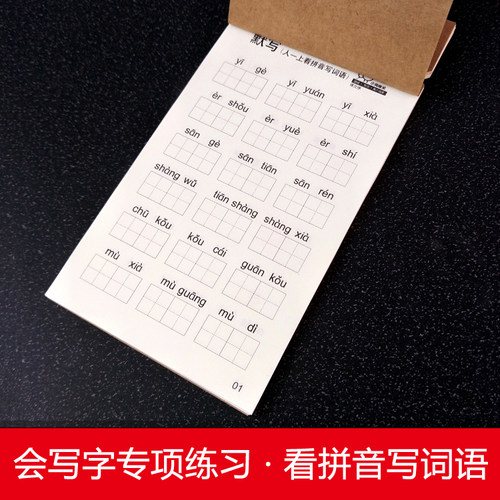 部编人教版会写字看拼音写词语本