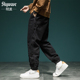 束脚哈伦运动裤 美式 男宽松大码 日系潮牌百搭休闲裤 复古黑色工装 裤