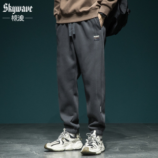卫裤 加肥加大休闲裤 秋冬新款 宽松大码 子潮 束脚运动裤 日系重磅男士