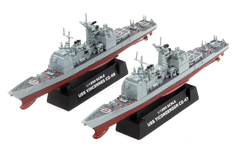 小号手1/1250美国海军文森斯号巡洋舰cg-49成品军事舰船模型37402