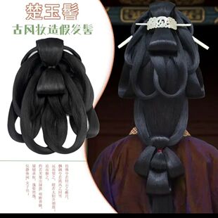 【楚玉】国风汉服假发髻春秋战国袍曲裾妆造假发