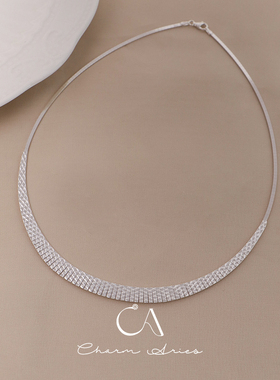 意大利菱形车花工艺闪耀女王项圈