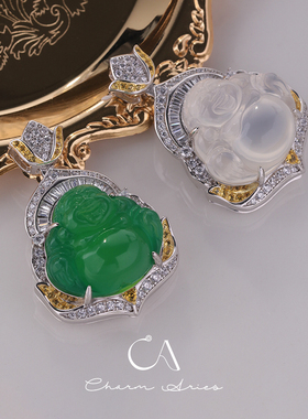 情侣S925纯银高贵百搭吊坠佛公