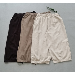 舒适透气 灯笼裤 棉麻休闲八九分裤 女士气球裤 大码 日单外贸女装