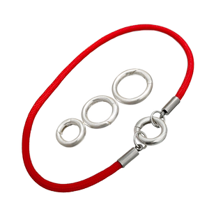 S925银圆扣万能开扣连接手链项链扣头挂吊坠编织手绳连接DIY配件