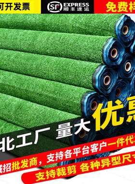 仿真草坪地毯假草皮人造绿色铺垫人工塑料阳台户外幼儿园装饰地垫
