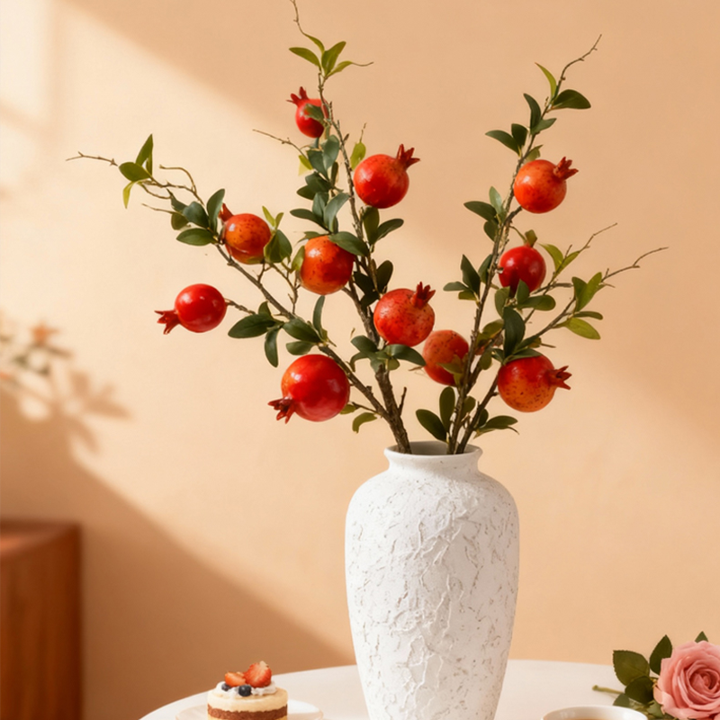仿真水果树枝花瓶摆件新年装饰
