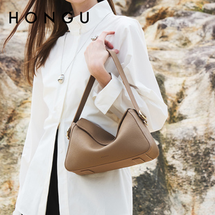 红谷女包高级感牛皮腋下包枕头包手拎单肩斜跨包女