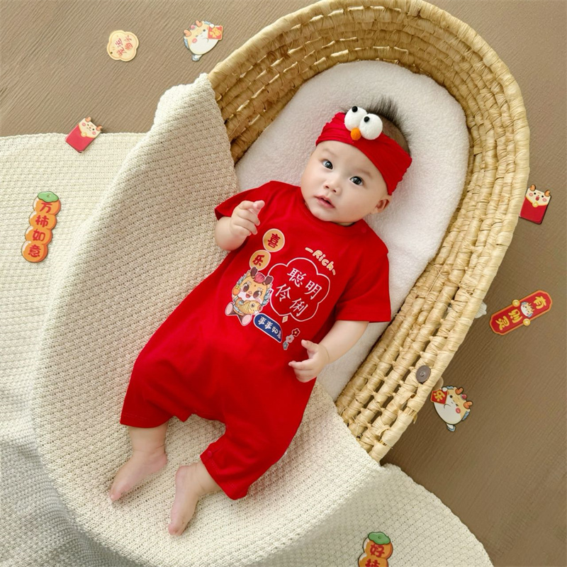 新生儿连体衣满月服夏季