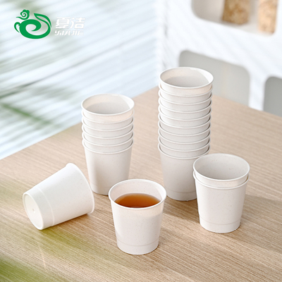 一次性稻壳杯功夫茶杯家用喝茶杯子水杯特厚大号纸杯子高端品茗杯