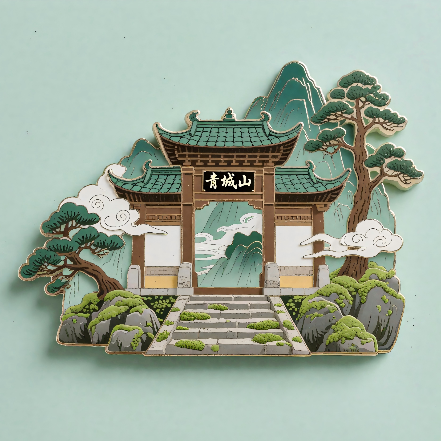 四川成都浮雕冰箱贴文创收藏