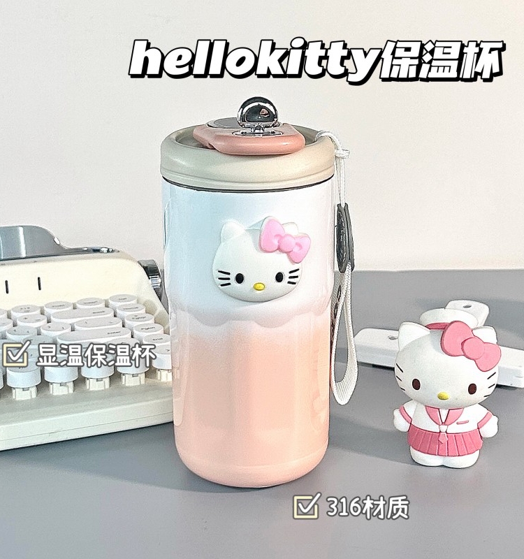 哈喽hellokitty保温杯凯蒂猫水杯美式不锈钢便携水杯可乐随手杯 餐饮具 保温杯 原图主图