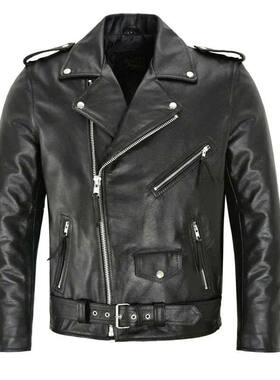 Slim fit motorcycle PU leather jacket for men 修身机车pu夹克