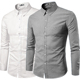 Shirts Men Sleeve 衬衫 Long Formal Fit Slim Mens Casual Shirt