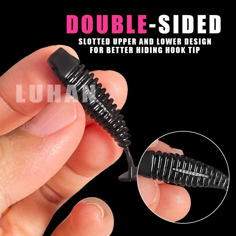 19pcs铅头钩小T尾软饵套装迷你路亚假饵远投淡海水通用黑坑翘嘴