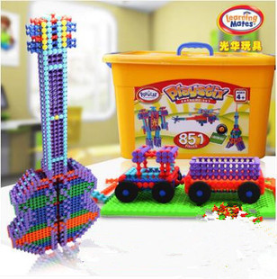 拼装搭益智光华竹节棍积木男孩女孩346岁+大颗粒PLAYSTIX儿童玩具