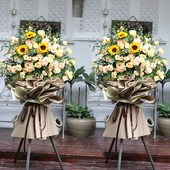 花篮开业鲜花向日葵上海北京广州深圳苏州重庆全国速递乔迁韩式 网