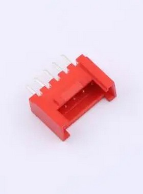 WF-1A200B5P-R 间距2.0mm 直插 带扣 红色 1x5P 插件,P=2mm 线对