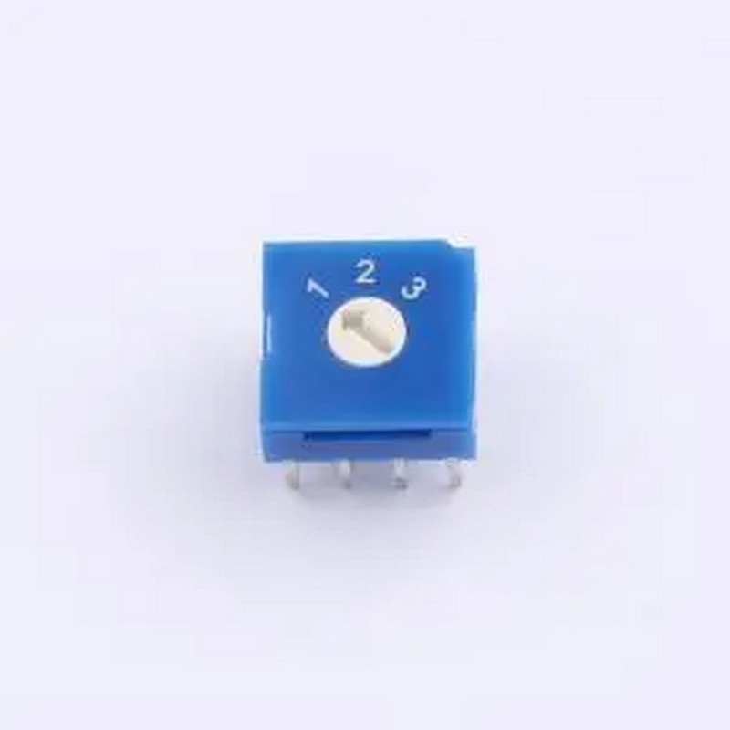 RS8130H 旋转选择开关 1-3档 插件-8P,9.9x9.9mm 旋转开关