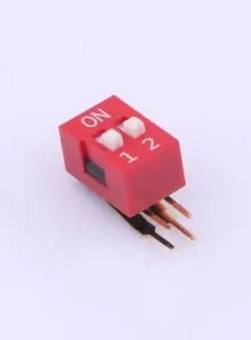 DA-02-R-T 红色90度弯脚 2位 KE拨码开关 - 拨码开关