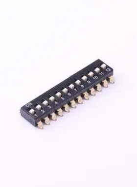 TO-12 拨码开关贴片黑色12P-12PIN间距2.54mm立式贴片正拨平拨12