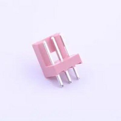 HX25013-3A 粉色 间距:2.5mm 1x3P 插件,P=2.5mm 线对板针座