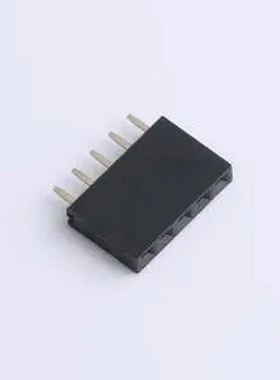 DS1023-1x5SF11 黑色 1x5P 间距:2.54mm 直插 插件,P=2.54mm 排母