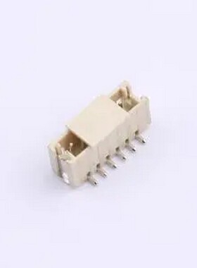 HCZZ0068-6 米色 1x6P 间距:1.5mm 立贴加盖 系列:ZH SMD,p=1.5mm