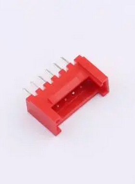WF-1A200B6P-R 间距2.0mm 直插 带扣 红色 1x6P 插件,P=2mm 线对
