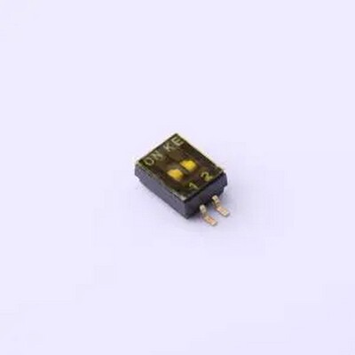 DSHP02TSGER 1.27mm 2位贴片拨码开关(S脚) SMD,P=1.27mm 拨码开