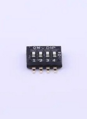 DHN-04-V-T/R 4位 包含引脚总宽度6.7mm 贴片 SMD,P=1.27mm 拨码